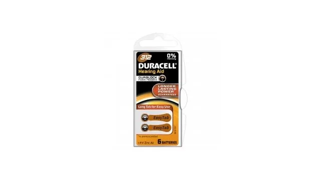 Duracell DA312 Hoortoestel Batterijen 6 stuks