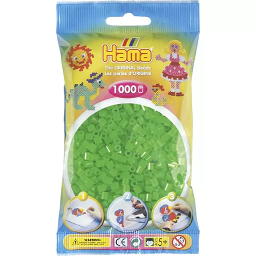 Hama Strijkkralen 1000 Stuks Groen Neon