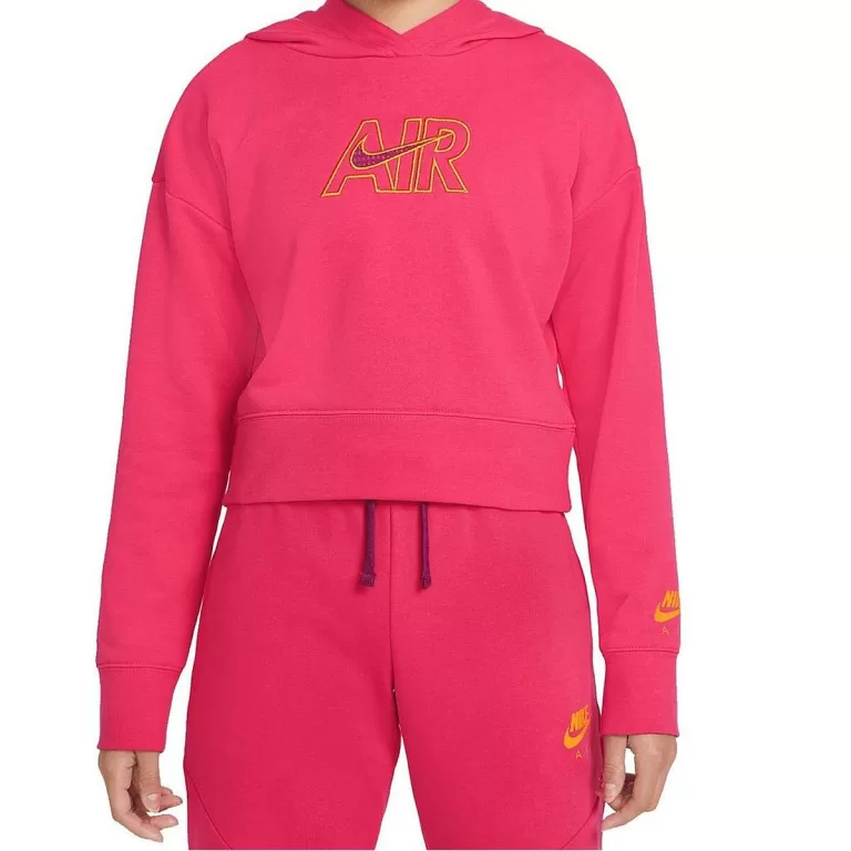 Sweatshirt met Capuchon voor Meisjes  CROP HOODIE  Nike DM8372 666  Roze