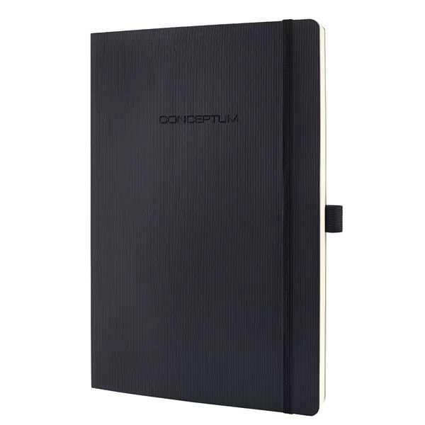 Sigel SI-CO301 Notitieboek Conceptum Pure Softcover A4+ Zwart Gelinieerd