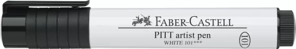 Faber Castell FC-167601 Tekenstift Pitt Artist Pen 101 Wit 2.5mm
