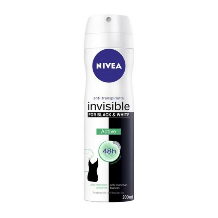 Deodorant Spray Black & White Invisible Active Nivea (200 ml)