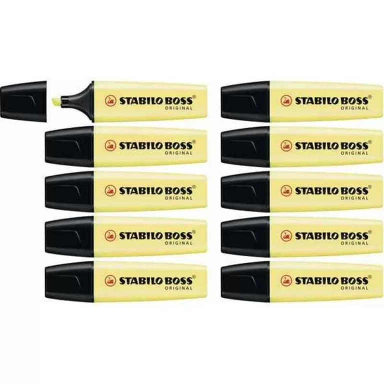 Fluoriscerende Markeerstift Stabilo Boss Original Geel 10 Onderdelen (1 Stuks) (10 uds)