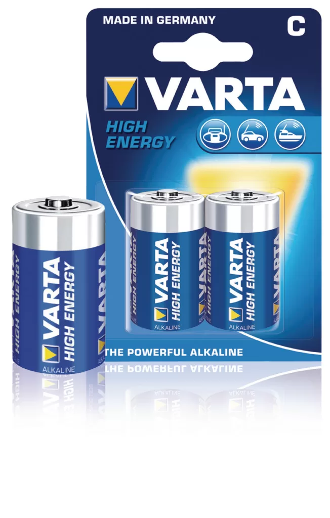 Varta 4914/2b Batterij Alkaline C/lr14 1.5 V High Energy 10 blisters