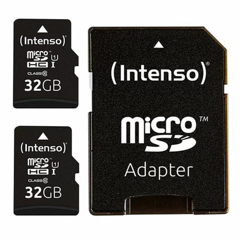 Micro SD geheugenkaart met adapter INTENSO 32 GB x 2