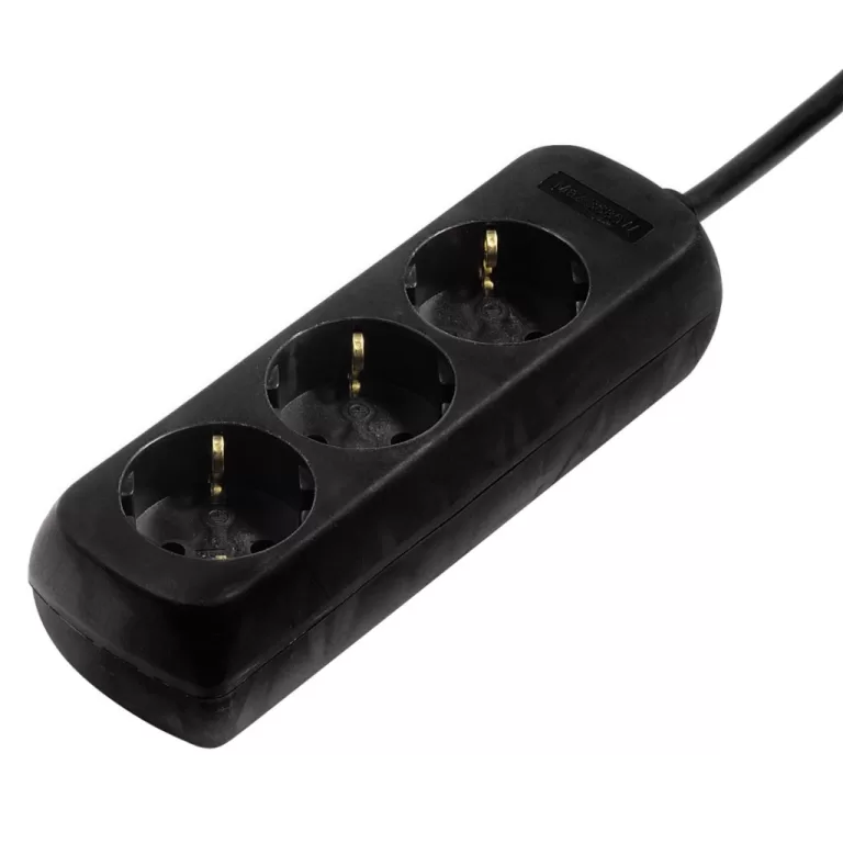 Hama 3-Way Power Strip With Child Safety Feature 3 M Black