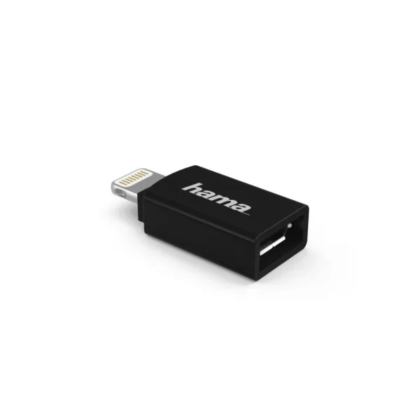 Hama Micro-USB-adapter Naar Apple Lightning-stekker MFI Zwart