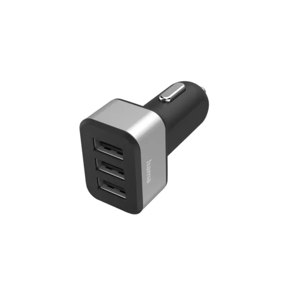 Hama 3-voudige USB-oplader Sigarettenaanst. Oplaadadapter Voor Auto 12V / 24V