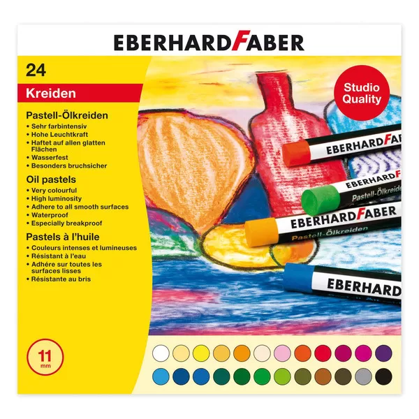 Eberhard Faber EF-522024 Oliepastelkrijt 11mm Doos A 24 St Assorti