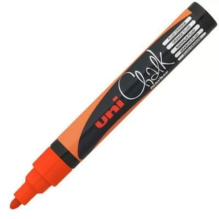 Vloeibare krijtstiften Uni-Ball PWE-5M Oranje (6 Stuks)