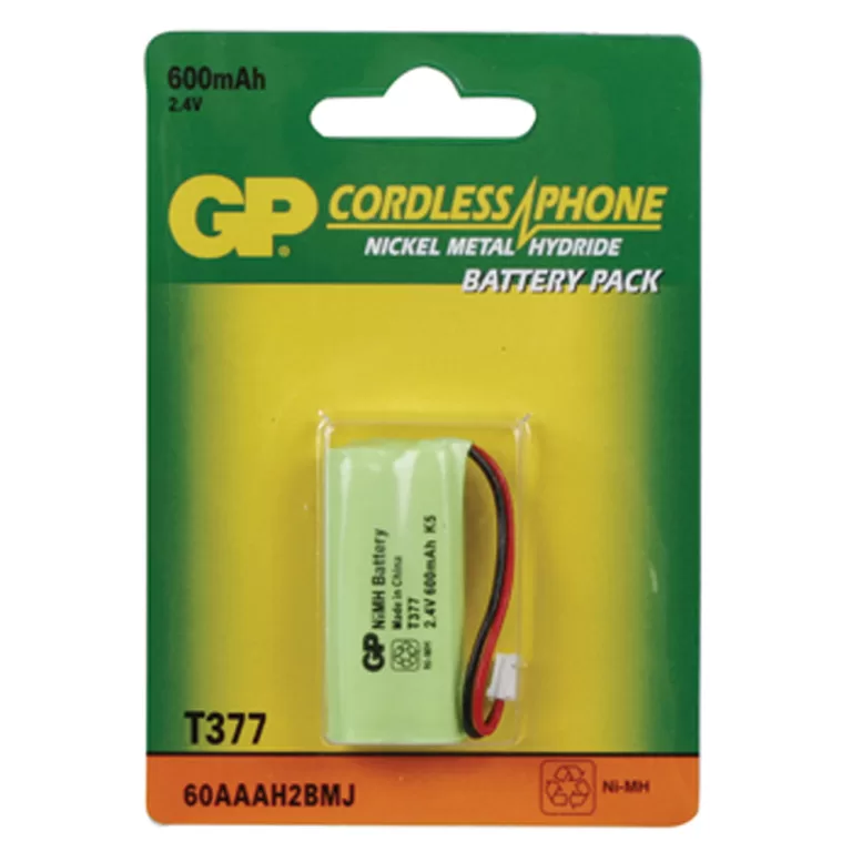 Gp ACCU-T377 Batterijpack Dect Telefoons Nimh 2.4 V 600 Mah