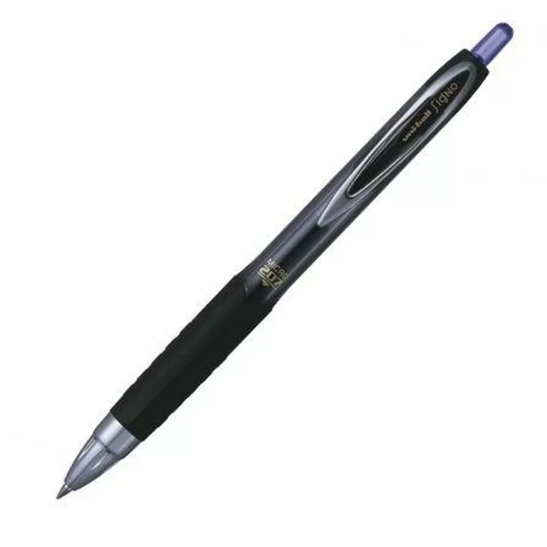 Liquid ink ballpoint pen Uni-Ball Rollerball Signo UM-207 Blauw 12 Stuks