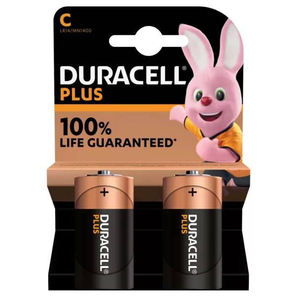 Duracell Alka Plus 100% C X2
