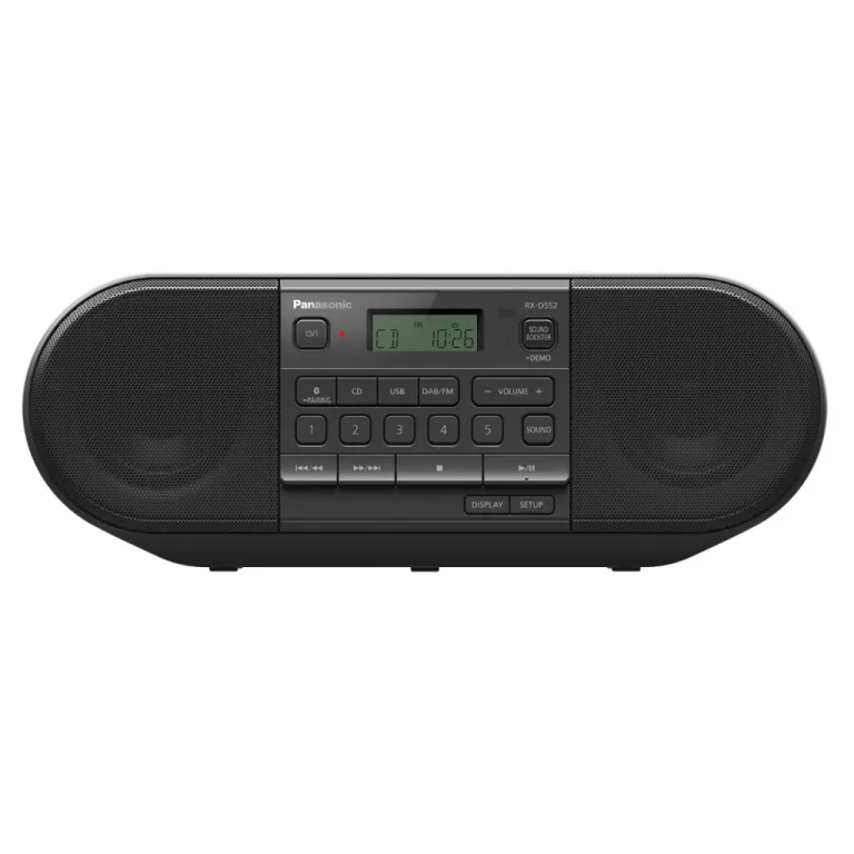 Panasonic RX-D552E-K Krachtige draagbare DAB+ Radio met CD-Speler Zwart