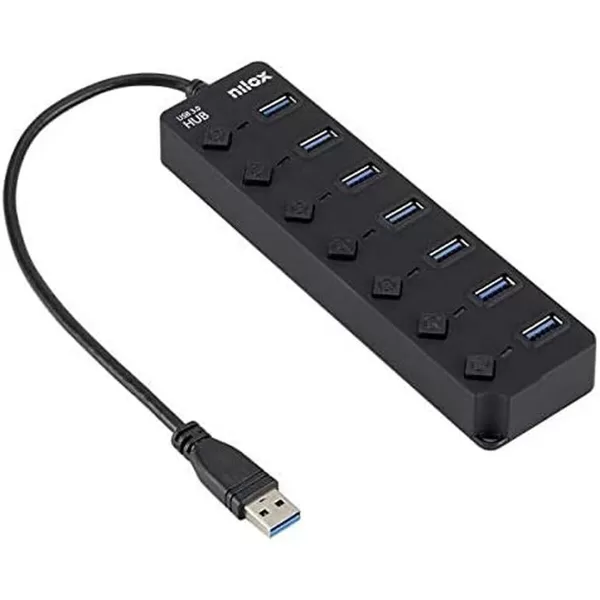 Hub USB Nilox NXHUB-06 Zwart