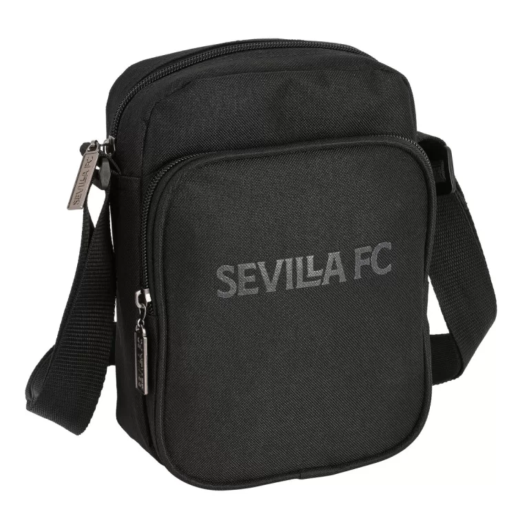 Schoudertas Sevilla Fútbol Club Teen 16 x 22 x 6 cm Zwart