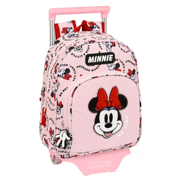 Schoolrugzak met Wielen Minnie Mouse Me time Roze (28 x 34 x 10 cm)