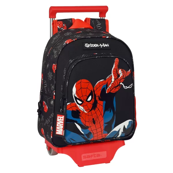 Schoolrugzak met Wielen Spiderman Hero Zwart 27 x 33 x 10 cm