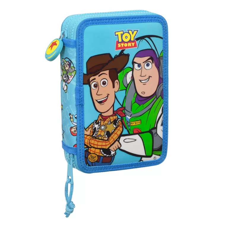 Schooletui met Accessoires Toy Story Ready to play Licht Blauw (12.5 x 19.5 x 4 cm) (28 pcs)