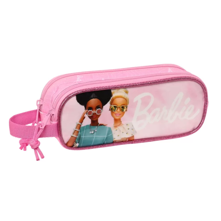 Pennenetui met 2 vakken Barbie Girl Roze 21 x 8 x 6 cm