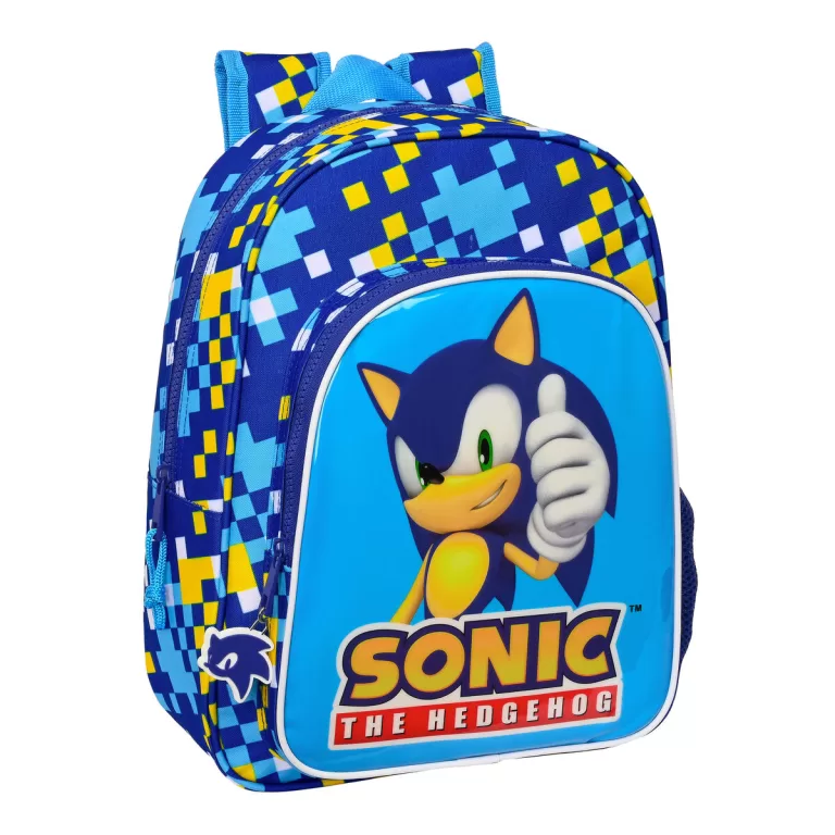 Schoolrugzak Sonic Speed 26 x 34 x 11 cm Blauw
