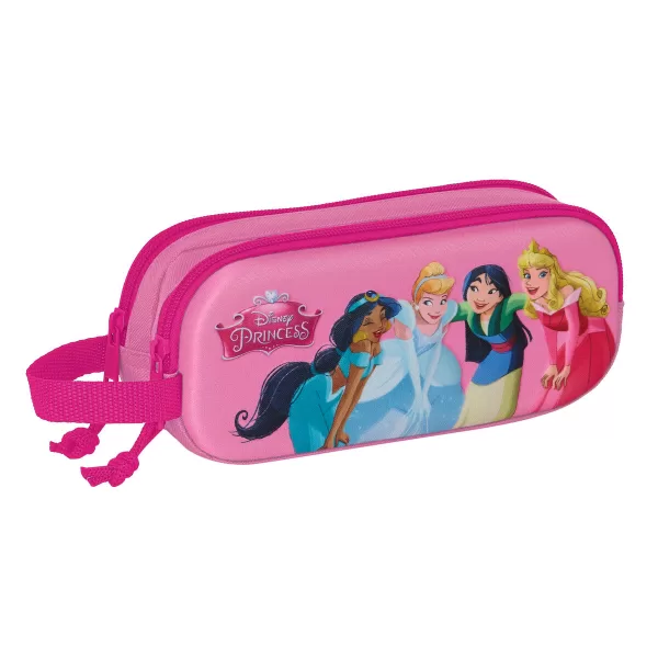 Pennenetui met 2 vakken Princesses Disney 3D Roze 21 x 8 x 6 cm