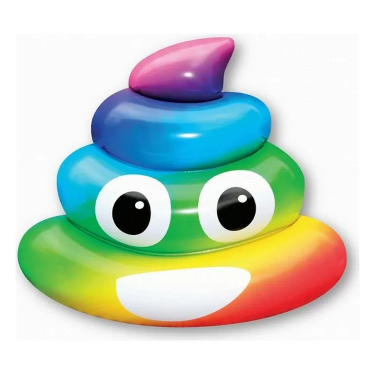 Opblaasbaar matras Rainbow Poo (107 x 121 x 26  cm)