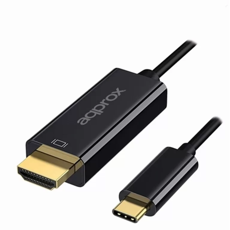 Kabel USB C naar HDMI approx! APPC52 Zwart Ultra HD 4K