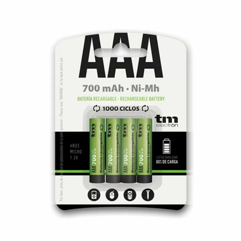 Oplaadbare Batterijen TM Electron R03 700 mAh Ni-Mh