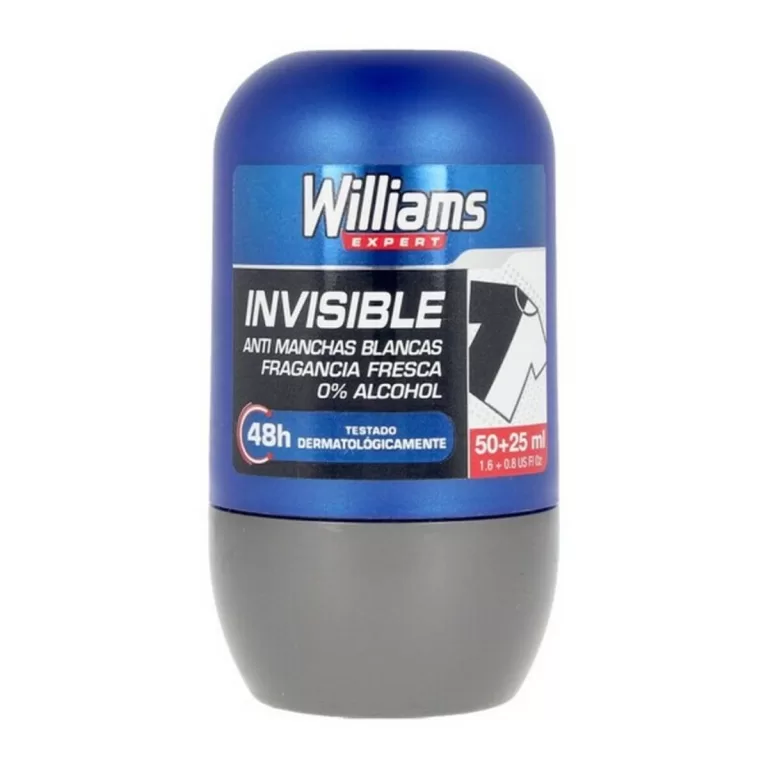 Deodorant Roller Invisible Williams (75 ml)