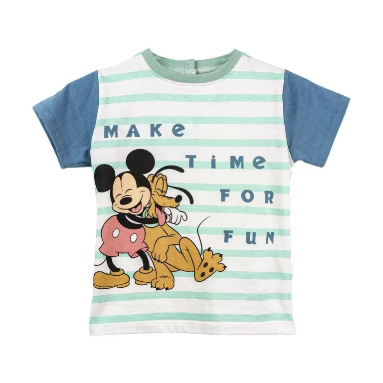 T-Shirt met Korte Mouwen Mickey Mouse Kinderen Multicolour
