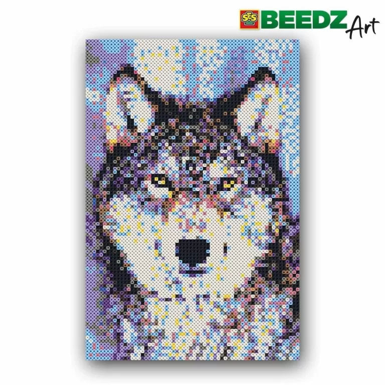 SES Creative Beedz Art Strijkkralen Wolf 45.5x30 cm 7000 Stuks