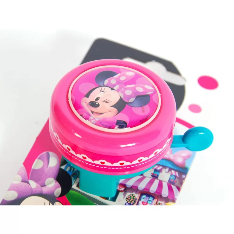 Disney Minnie Mouse Fietsbel Roze/Groen