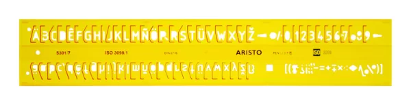 Aristo AR-5301/7 Lettersjabloon 7mm H-profiel Schriftvorm B Recht