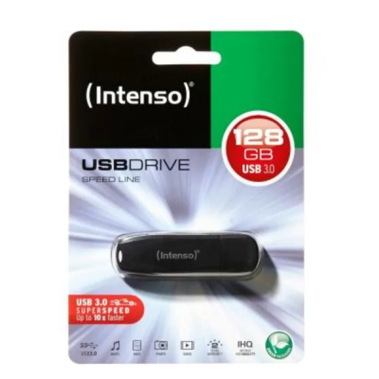 USB stick INTENSO Speed Line USB 3.0 128 GB Zwart 128 GB USB stick