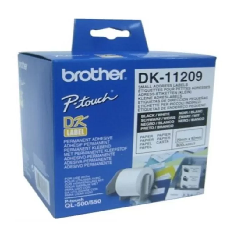 Printerlabels Brother DK-11209 62 x 29 mm Wit
