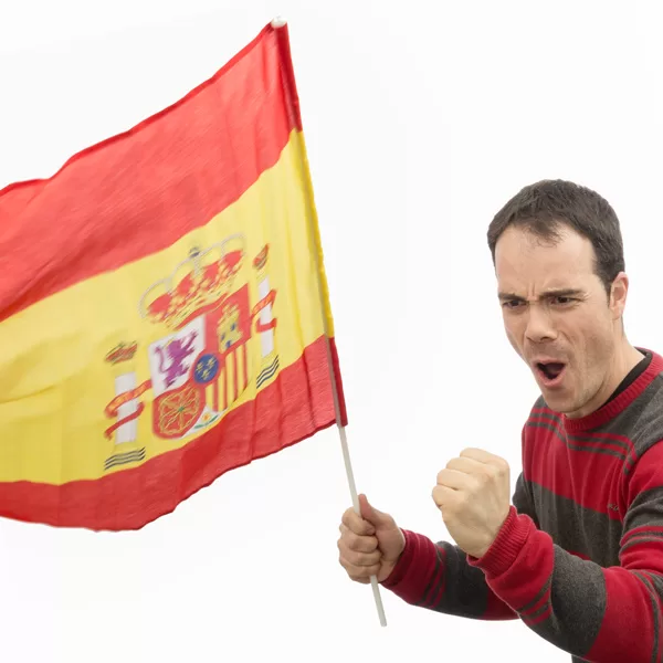 Spaanse Vlag met Vlaggenstok 60 x 90 cm