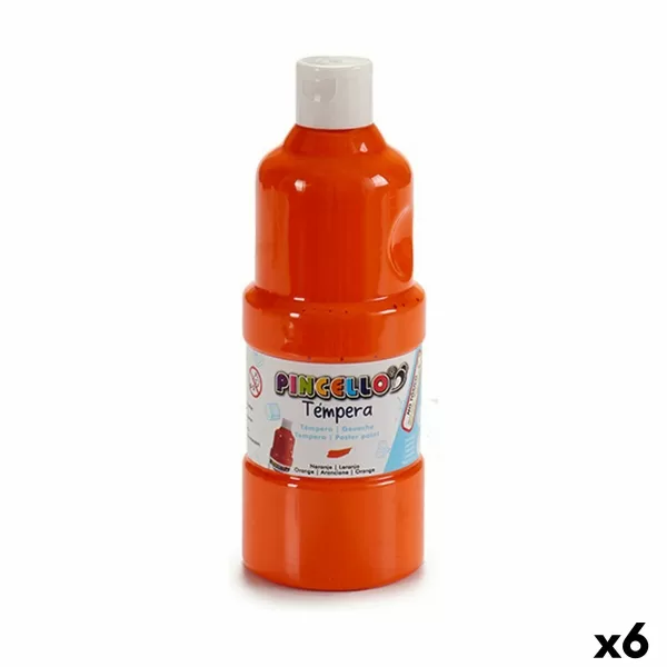 Tempera Oranje 400 ml (6 Stuks)