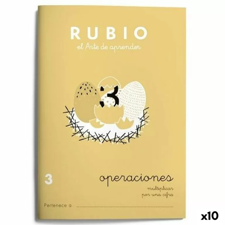 Wiskundeschrift Rubio Nº3 A5 Spaans 20 Lakens (10 Stuks)