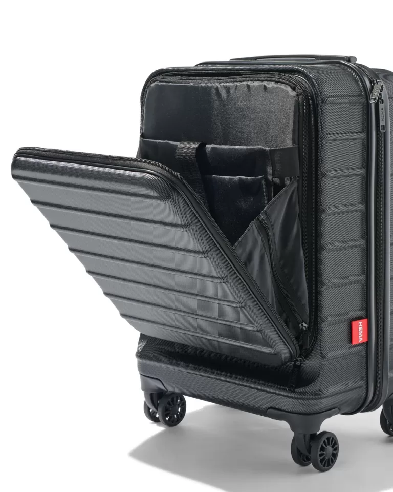 HEMA Koffer Met Voorvak ABS 35x25x55 Zwart