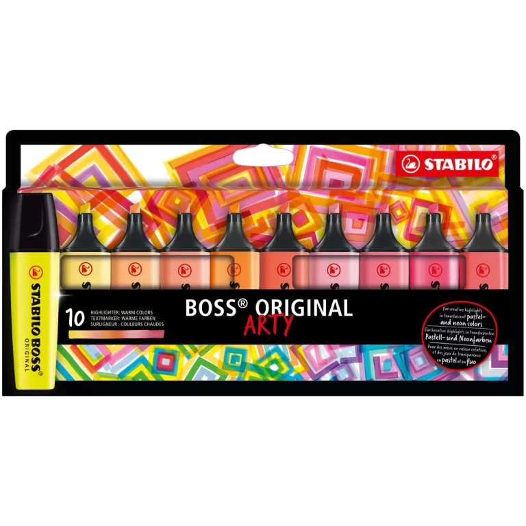 Fluorescerende Markeerstift Set Stabilo Boss Original Arty 10 Onderdelen Multicolour