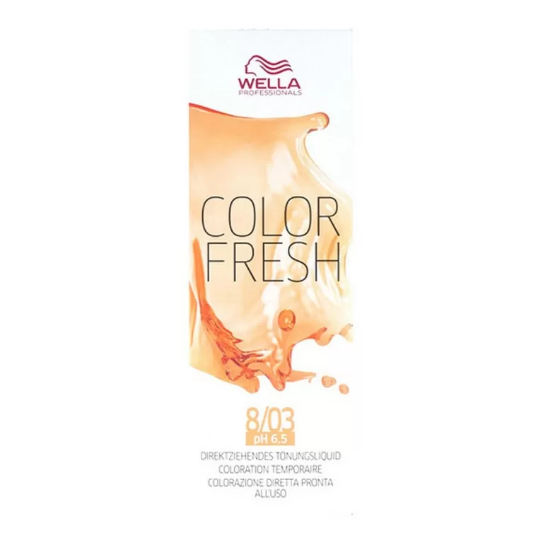 Semi-Permanente Kleur Color Fresh Wella Nº 8/03 (75 ml)