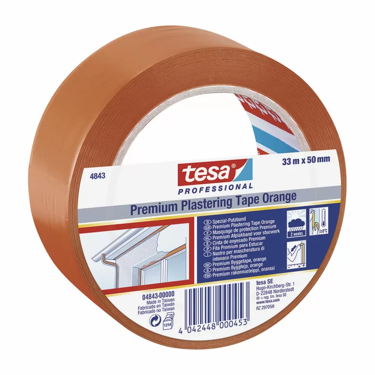 Isolatietape TESA Revoco Premium 4843 Oranje Natuurlijk rubber PVC (33 m x 50 mm)