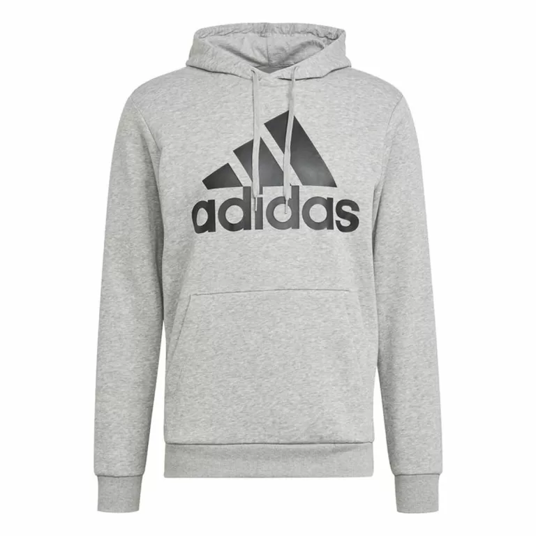 Herenhoodie Adidas  Essentials Fleece Big Logo Grijs