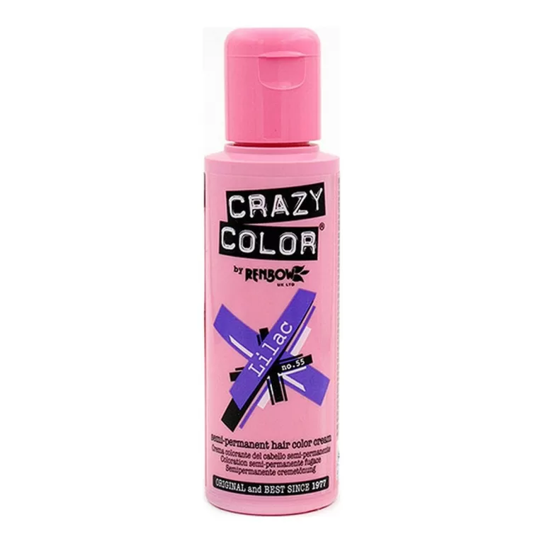 Semi-Permanente Kleur Lilac Crazy Color Nº 55 (100 ml) (100 ml)