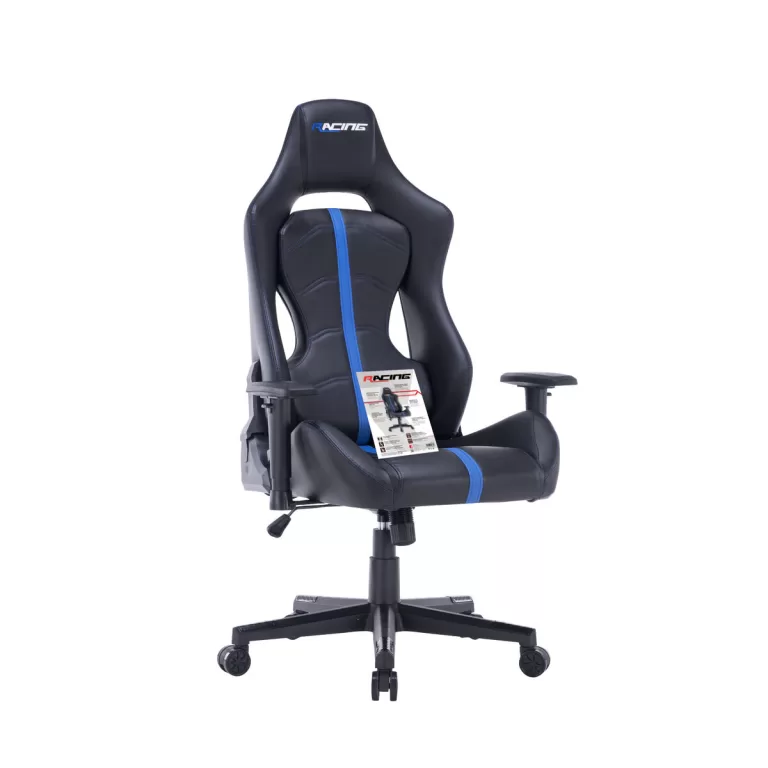 Gaming stoel Racing MAGNUM Zwart/Blauw 1200 W Multicolour