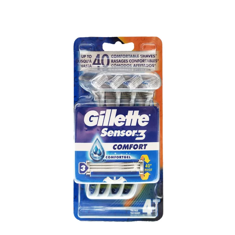 Handmatig scheermesje Gillette Sensor 3 Confort (4 Stuks)