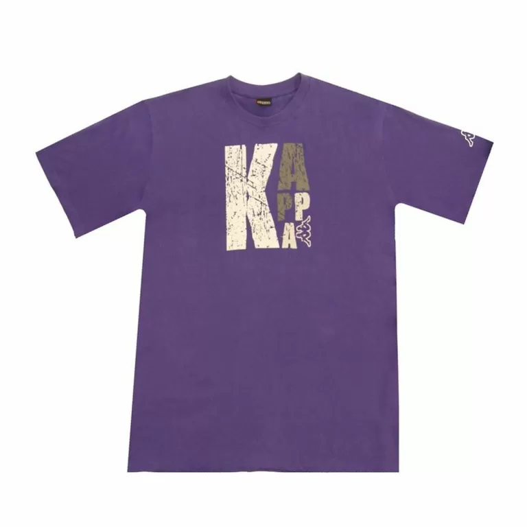 Heren-T-Shirt met Korte Mouwen Kappa Sportswear Logo Paars