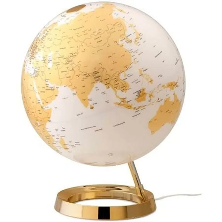 Wereldbol met Licht Atmosphere Ø 30 cm Gouden Plastic