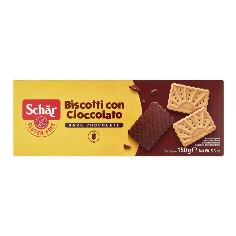 Chocolate Biscuits Schar Biscotti Chocolate Negro (150 g)